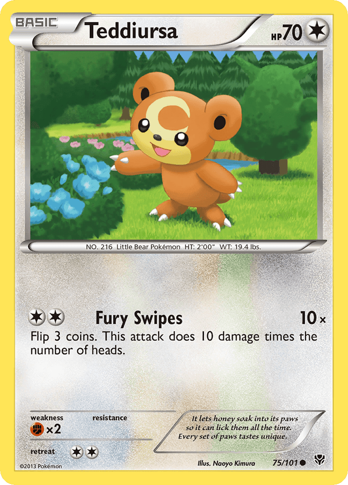 Teddiursa (75/101) [Black & White: Plasma Blast] (Online Only)