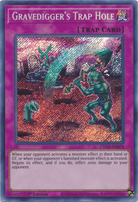 Gravedigger's Trap Hole [ETCO-EN078] Secret Rare (ONLINE ORDER ONLY)