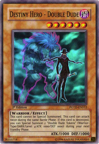 Destiny Hero - Double Dude [POTD-EN012] Super Rare (ONLINE ORDER ONLY)