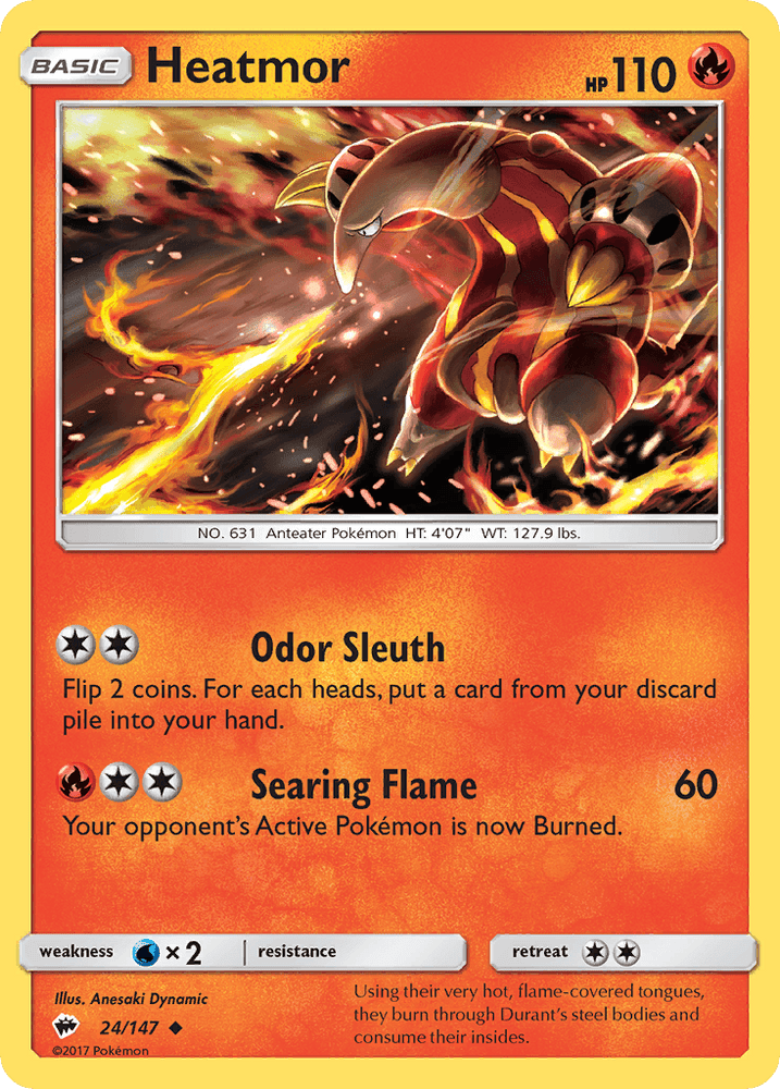 Heatmor (24/147) [Sun & Moon: Burning Shadows] (Online Only)