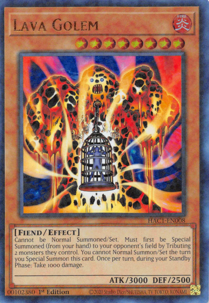 Lava Golem (Duel Terminal) [HAC1-EN008] Parallel Rare (ONLINE ORDER ONLY)