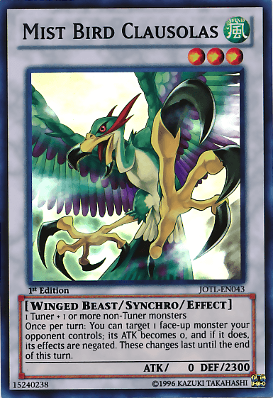 Mist Bird Clausolas [JOTL-EN043] Super Rare (ONLINE ORDER ONLY)