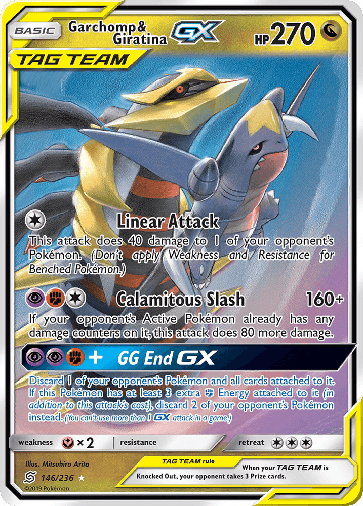 Garchomp & Giratina GX (146/236) [Sun & Moon: Unified Minds] (Online Only)