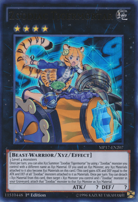 Zoodiac Tigermortar [MP17-EN207] Ultra Rare (ONLINE ORDER ONLY)
