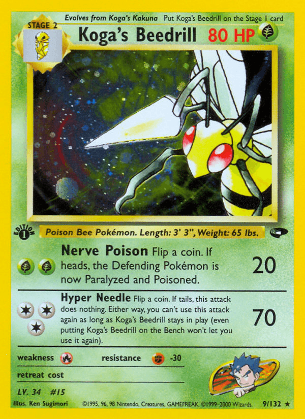 Koga's Beedrill (9/132) [Gym Challenge 1st Edition] (Online Only)
