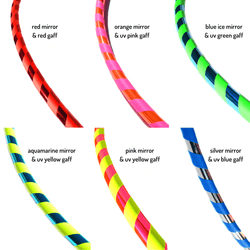 Beginner & Weighted Fitness Taped Beginner Hula Hoops | Mirror, Holographic, & Prism Deco Tapes + Gaffer Grip Tape