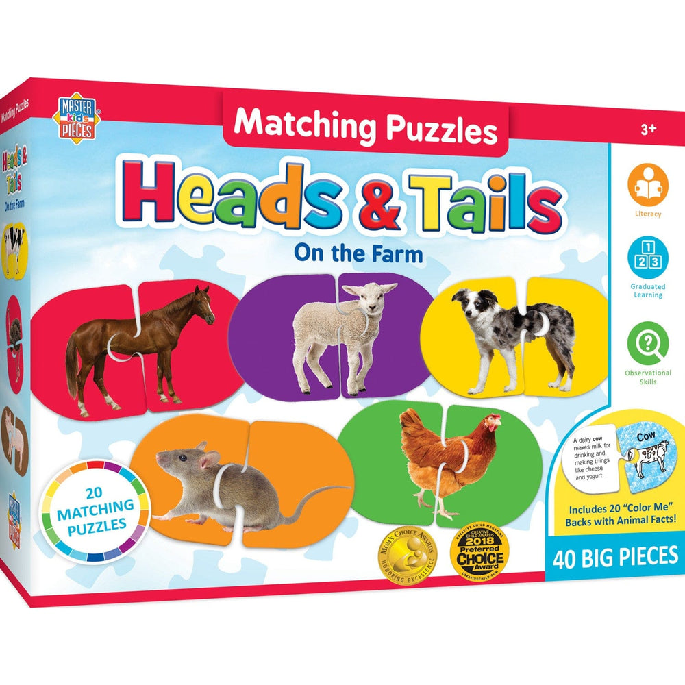 Heads & Tails On the Farm Matching Jigsaw Puzzles (ONLINE ORDER ONLY)
