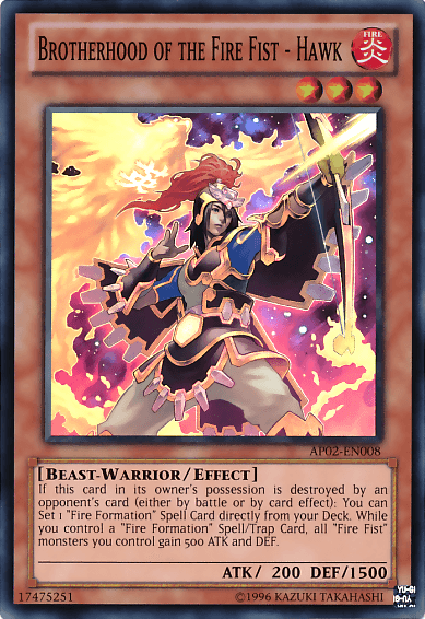 Brotherhood of the Fire Fist - Hawk [AP02-EN008] Super Rare (ONLINE ORDER ONLY)