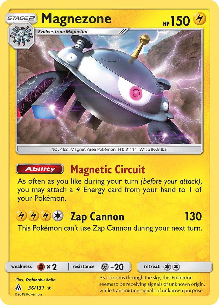 Magnezone (36/131) (Prerelease Kit Exclusive) (Theme Deck Exclusive) [Sun & Moon: Forbidden Light] (Online Only)