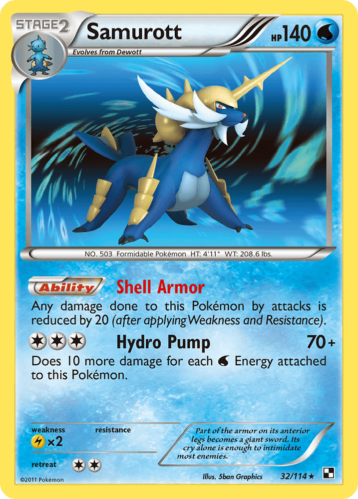 Samurott (32/114) [Black & White: Base Set] (Online Only)