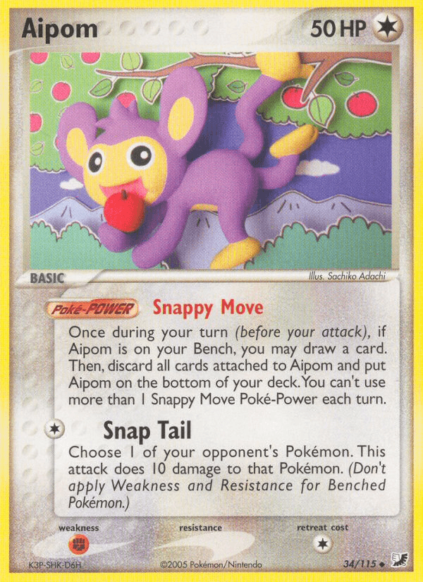 Aipom (34/115) [EX: Unseen Forces] (Online Only)