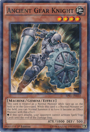Ancient Gear Knight [BP03-EN033] Shatterfoil Rare (ONLINE ORDER ONLY)