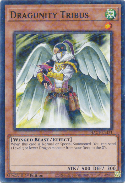 Dragunity Tribus (Duel Terminal) [HAC1-EN151] Common (ONLINE ORDER ONLY)
