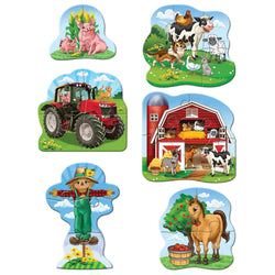 Old MacDonald's Farm 6-Pack Mini Shaped Jigsaw Puzzles (ONLINE ORDER ONLY)
