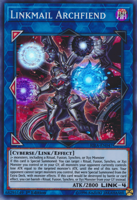 Linkmail Archfiend [RIRA-EN047] Super Rare (ONLINE ORDER ONLY)