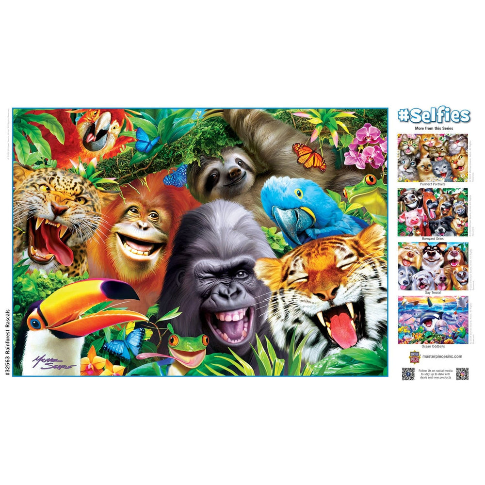 Selfies - Rainforest Rascals 500 Piece Jigsaw Puzzle