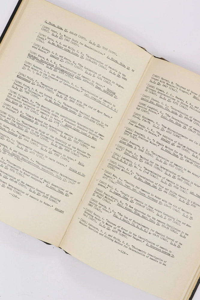 Bibliography on Water and Sewage Analysis (ONLINE ORDER ONLY)