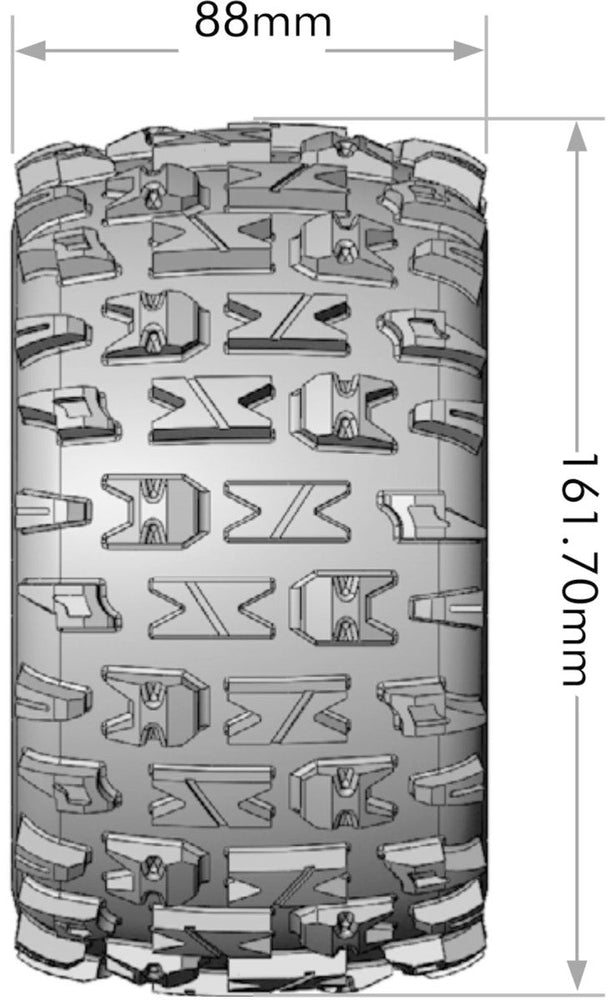 Louise RC ST-Pioneer Sport 1/8 3.8 Stadium Truck MFT Belted Tires 17mm Hex Hub 0" & 1/2" Offset LT3325X (ONLINE ORDER ONLY)