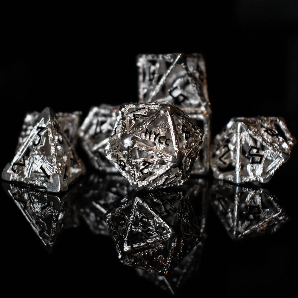 NYCC Exclusive Sterling Silver Dice Set - Black (ONLINE ORDER ONLY)
