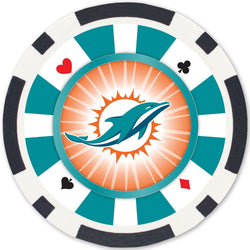 Miami Dolphins 100 Piece Poker Chips (ONLINE ORDER ONLY)