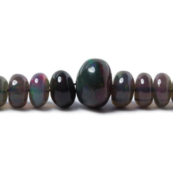3-7mm Blue Ethiopian Opal Plain Rondelle Beads 16 inch 138 pieces (ONLINE ORDER ONLY)