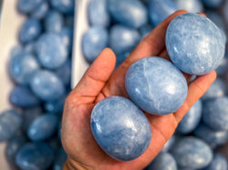 BLUE CALCITE Palm Stones (ONLINE ORDER ONLY)