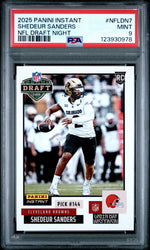 Graded 2025 Panini Instant Shedeur Sanders #NFLDN7 Draft Night Rookie RC Football Card PSA 9 Mint (ONLINE ORDER ONLY)
