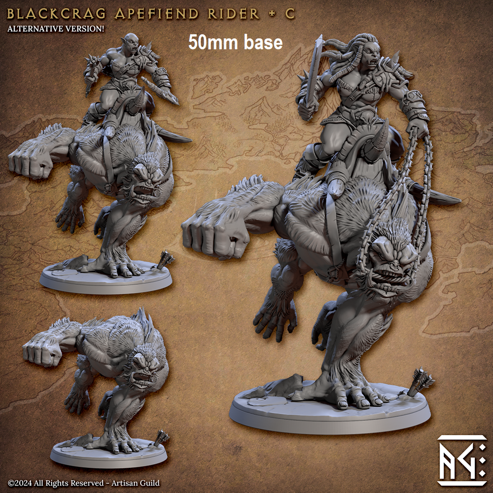 Blackcrag Apefiend Rider (Sculpt C) (Online Order Only)