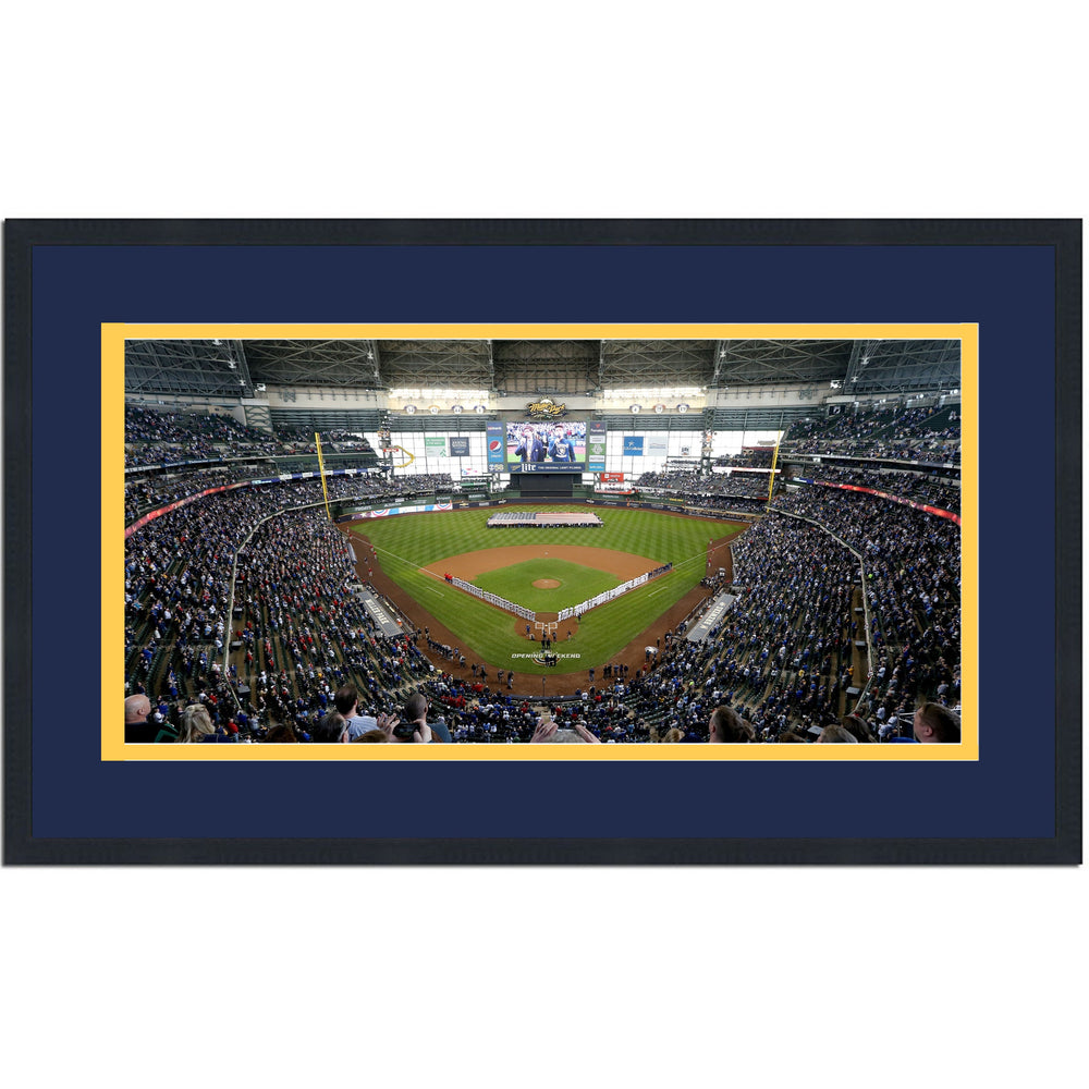Framed American Family Field Milwaukee Brewers MLB 16x24 Baseball Photo Professionally Matted (ONLINE ORDER ONLY)