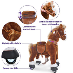 PonyCycle Large Ride On Horse Toy - Brown (ONLINE ORDER ONLY)