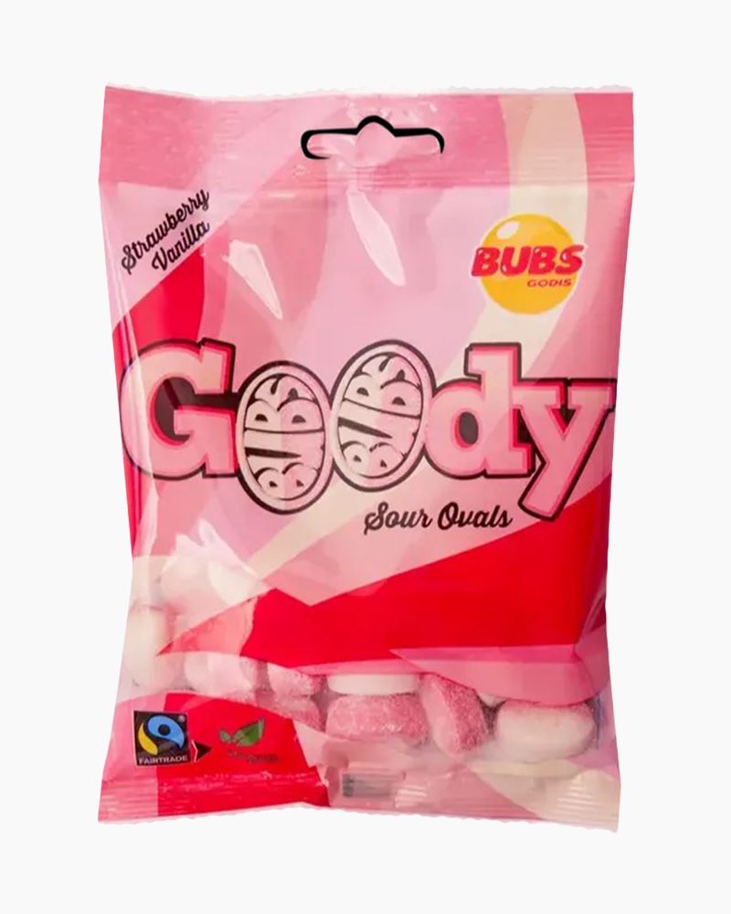 Bubs Goody Sour Ovals Strawberry/Vanilla (Sweden) (ONLINE ORDER ONLY)