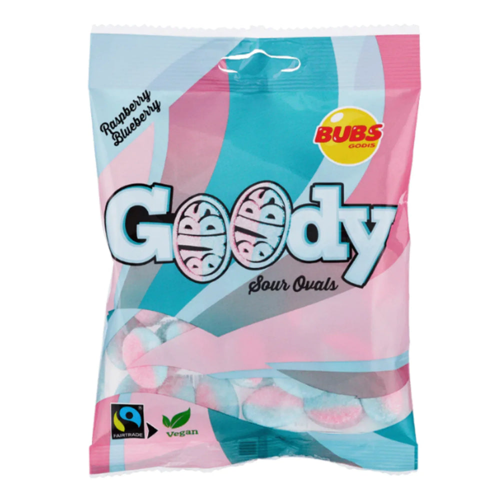 Bubs Goody Sour Oval Raspberry/Blueberry (Sweden) (ONLINE ORDER ONLY)