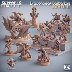 3D Printed Artisan Guild Modular Dragonpeak Barbarians Dragonpeak Barbarians 28mm 32mm (Online Only)