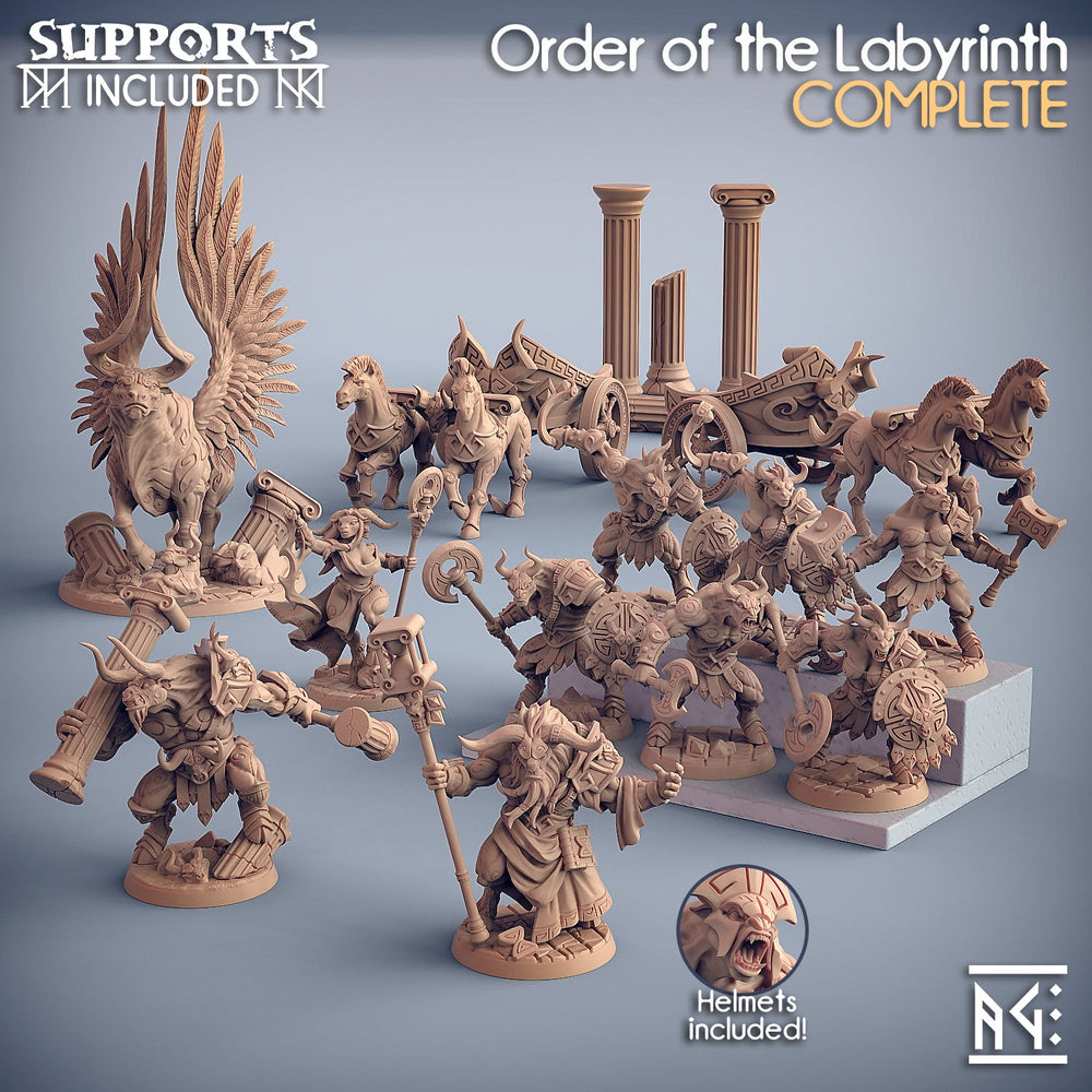 3D Printed Artisan Guild Minoc Chariots Order of the Labyrinth 28mm 32mm (Online Only)
