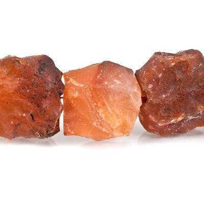 Burnt Orange Agate Beads Hammer Faceted Square (ONLINE ORDER ONLY)