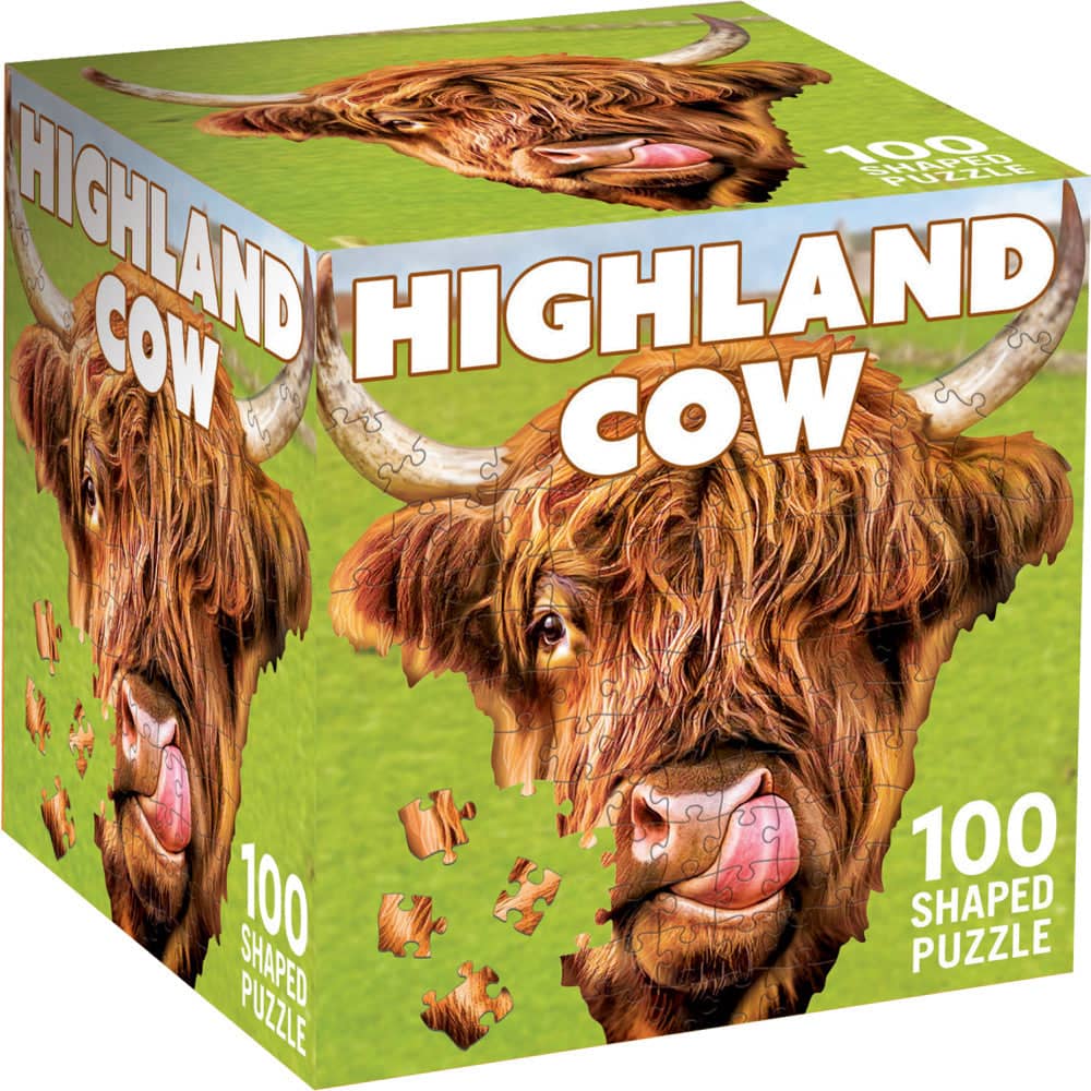 Highland Cow 100 Piece Shaped Jigsaw Puzzle (ONLINE ORDER ONLY)