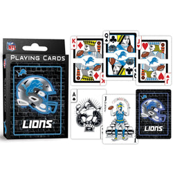 Detroit Lions Neon-Styled Playing Cards - 54 Card Deck (ONLINE ORDER ONLY)