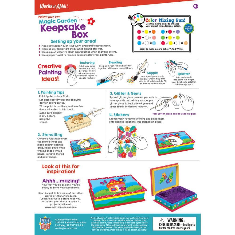 Magic Garden Keepsake Box Wood Craft & Paint Kit (ONLINE ORDER ONLY)