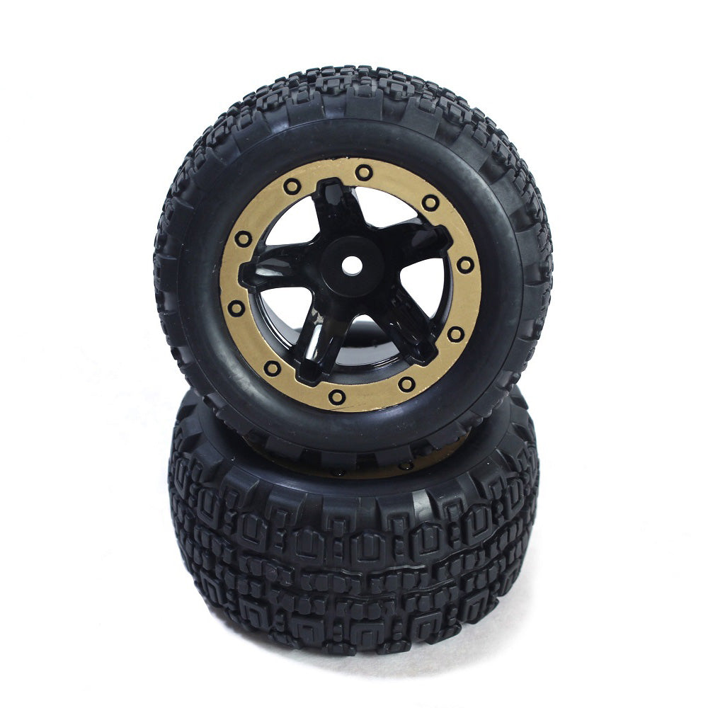 BlackZon Slyder ST Wheels/Tires Assembled (Black/Gold) (ONLINE ORDER ONLY)
