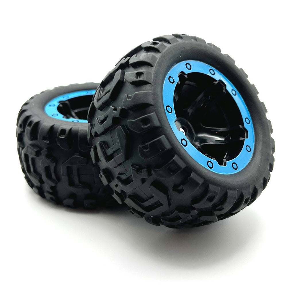 BlackZon Slyder MT Wheels/Tires Assembled (Black/Blue) (ONLINE ORDER ONLY)