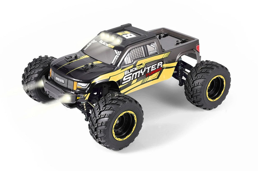 BlackZon Smyter MT Turbo 1/12 4WD RTR 3S Brushless Monster Truck - Yellow 540253 (ONLINE ORDER ONLY)