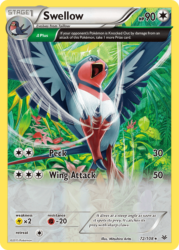 Swellow (72/108) [XY: Roaring Skies] (Online Only)