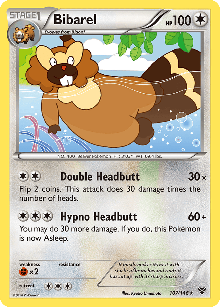 Bibarel (107/146) [XY: Base Set] (Online Only)