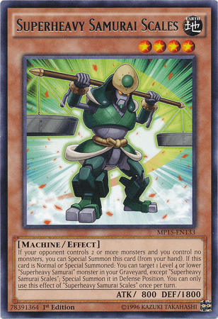 Superheavy Samurai Scales [MP15-EN133] Rare (ONLINE ORDER ONLY)