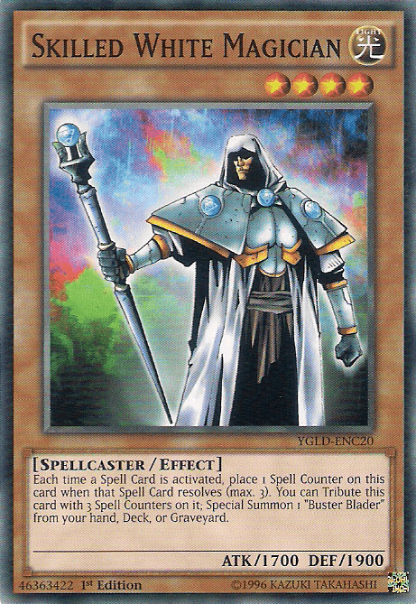 Skilled White Magician [YGLD-ENC20] Common (ONLINE ORDER ONLY)
