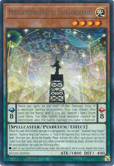 Performapal Duelist Extraordinaire [MAZE-EN024] Rare (ONLINE ORDER ONLY)