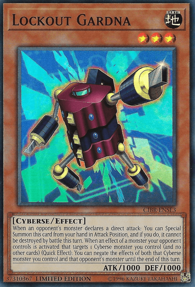 Lockout Gardna [CIBR-ENSE3] Super Rare (ONLINE ORDER ONLY)