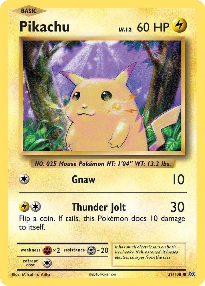Pikachu (35/108) (Theme Deck Exclusive) (Cracked Ice Holo) [XY: Evolutions] (Online Only)