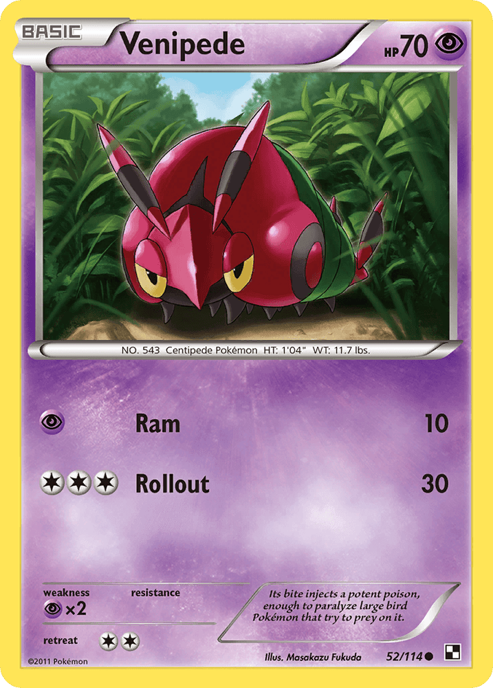 Venipede (52/114) [Black & White: Base Set] (Online Only)