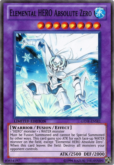 Elemental Hero Absolute Zero [GENF-ENSE1] Super Rare (ONLINE ORDER ONLY)